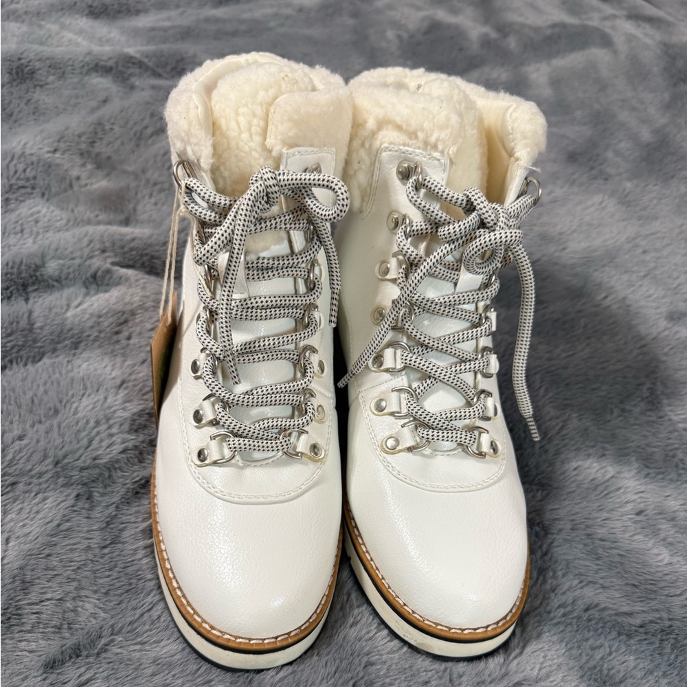 White Mountain Cream and White Winter Boots